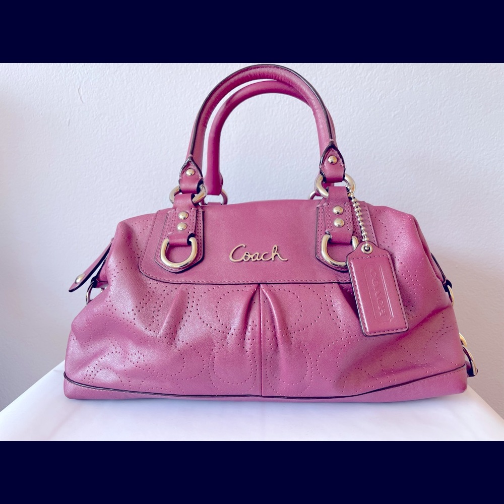 Coach Ashley magenta satchel